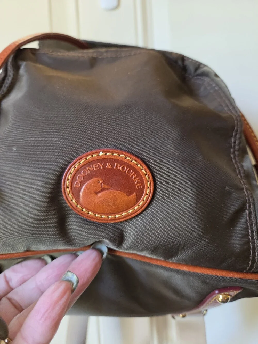 Dooney & Bourke Hunter Green  Leather Backpack With Tassel Detailing #J13411429